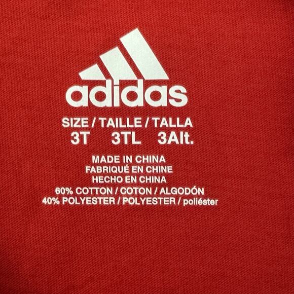 Adidas Girls 3T Red Tee & Navy Shorts Set‎ | NWT Sporty Style - Picture 7 of 8